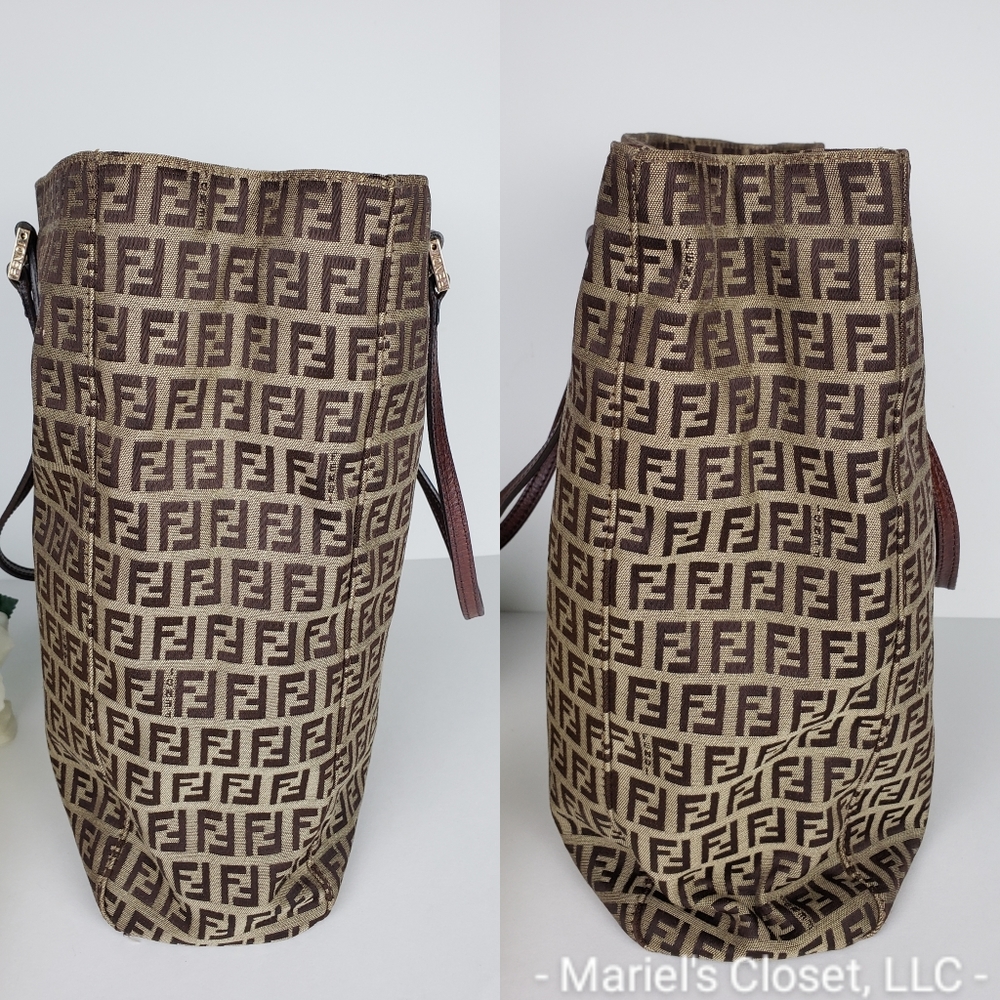 Authentic Fendi Zucca Tote with Dustbag #2711M - Picture 4 of 8